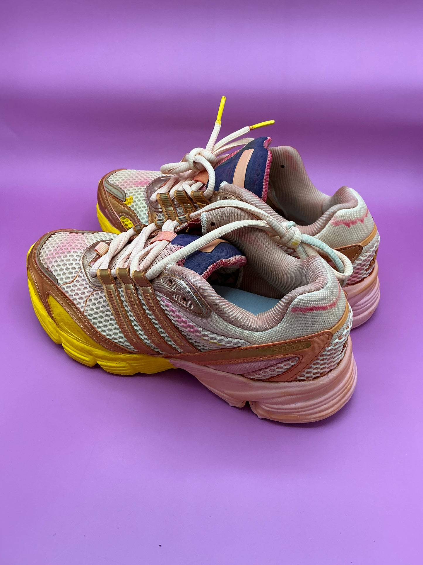 🌞 “Sunburst” – Yellow & Pink adidas Custom
