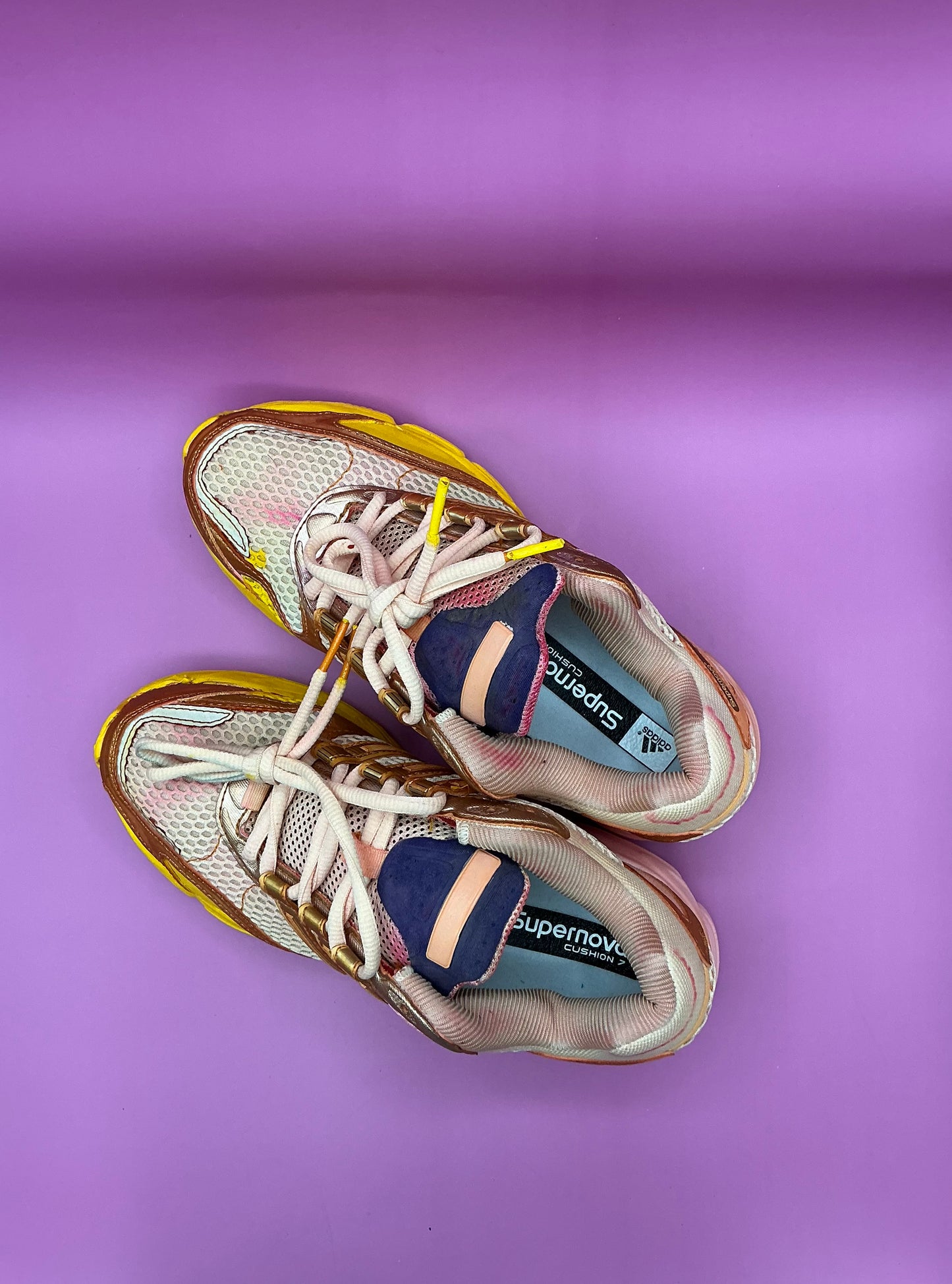 🌞 “Sunburst” – Yellow & Pink adidas Custom