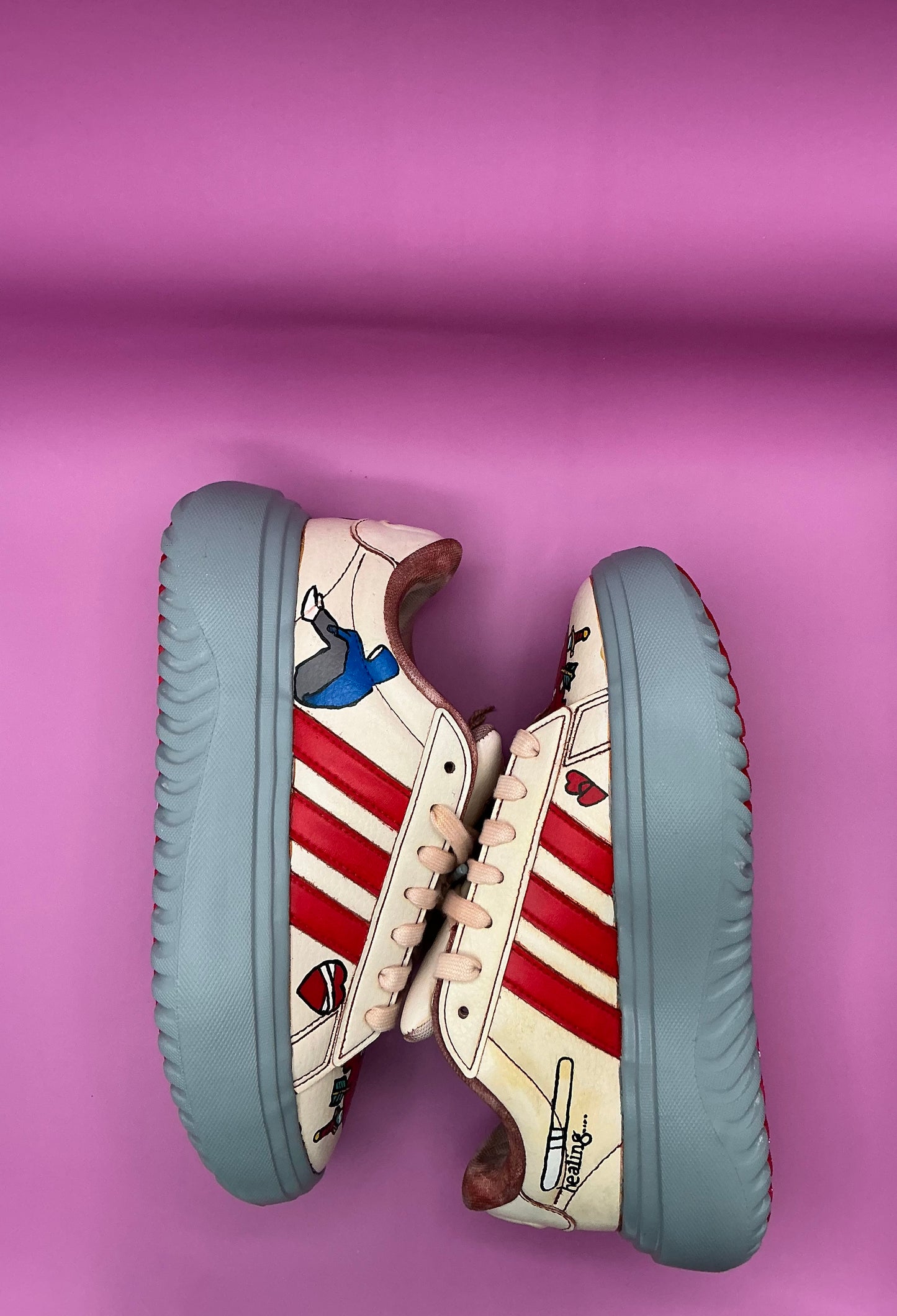 Broken Bonds – Art-Inspired Custom Sneakers Reflecting Heartbreak & Resilience