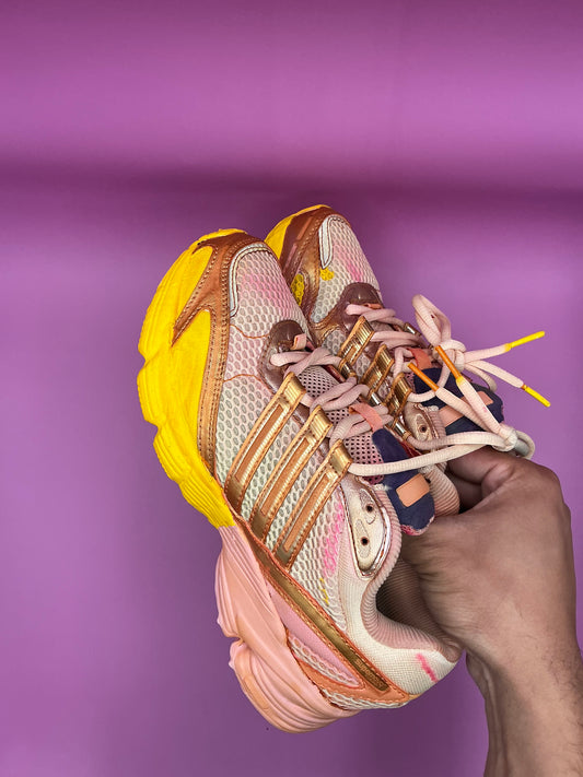 🌞 “Sunburst” – Yellow & Pink adidas Custom
