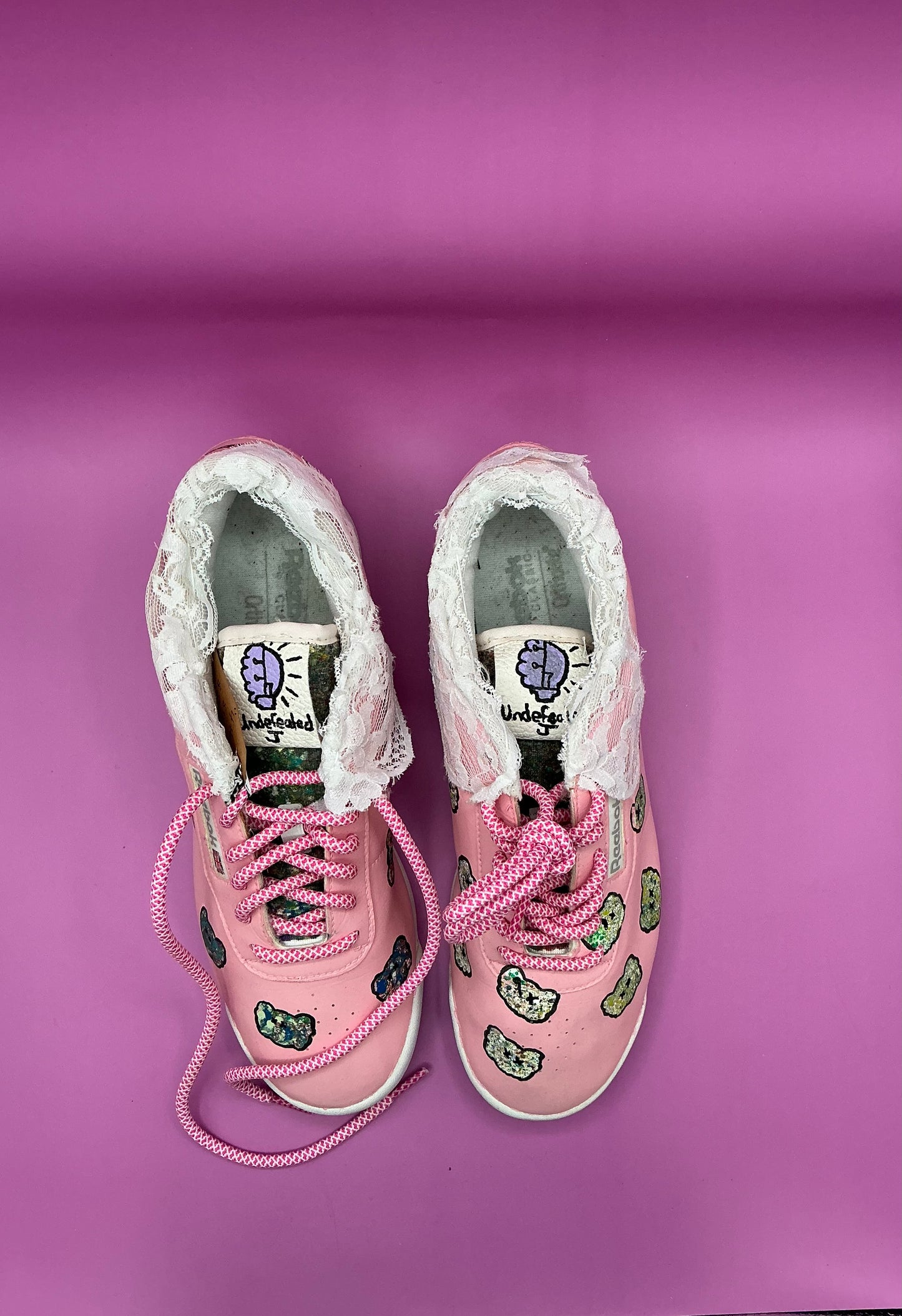 4 The Girls- Upcycled Custom Sneakers Inspired by KAWS